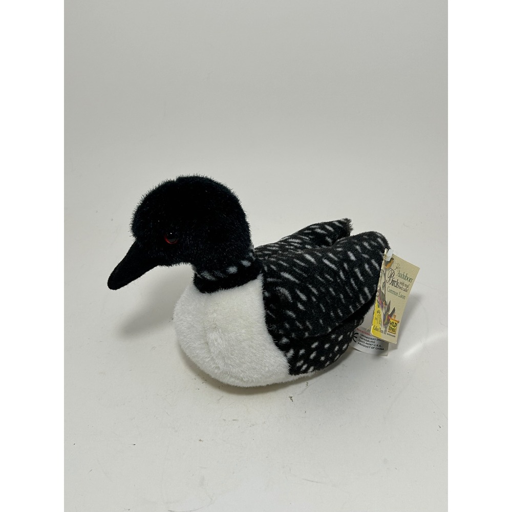 Wild Republic Audubon Birds Common Loon Plush Stuffed Animal with Real Bird Call